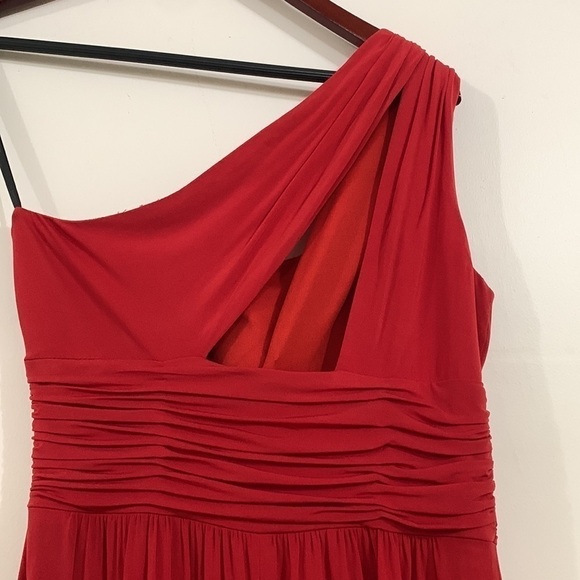 Laundry by Shelli Segal One Shoulder Red Dress size 6 - Picture 5 of 8
